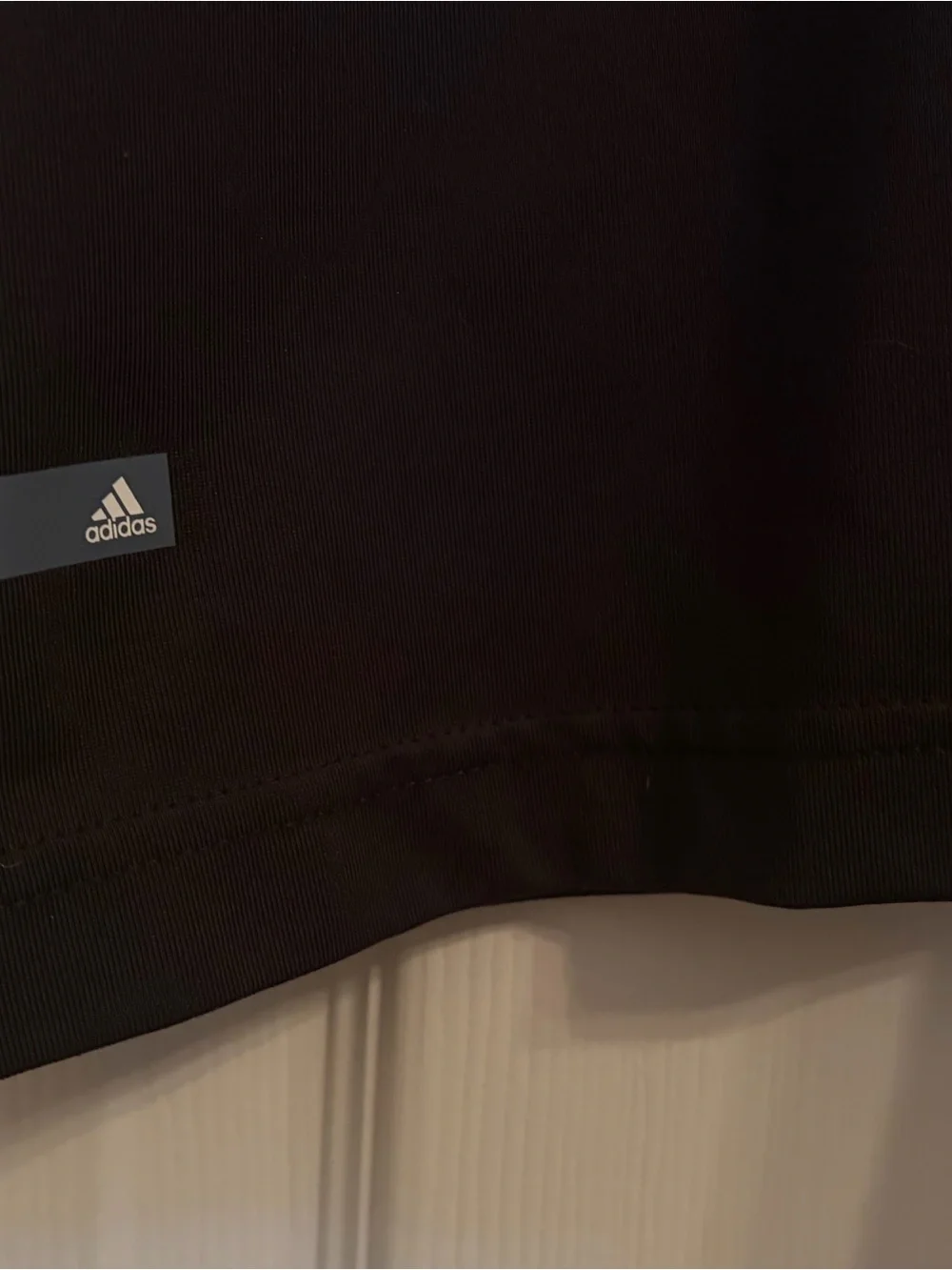 adidas Men's Black Polo with Subtle Gray Stripe